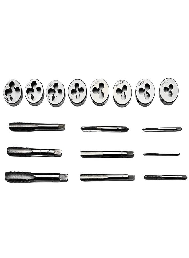 ziodic Practical/set Metric Handle Taps Dies Sets Kits Screw Thread Taps Carbon Steel M3-M12 Dies Wrench Screw (20 Pic) - Image 5